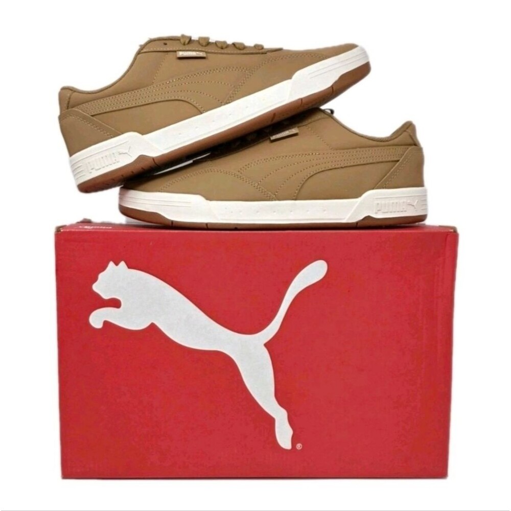 PUMA Men's Skate Court Buck Sneaker Low Top Softfoam Brown Lace Up Size 8.5 NIB - Picture 2 of 14